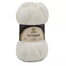 Пряжа Камтекс 'Астория' 50гр. 180м. (65% хлопок, 35% шерсть) (002 отбелка)