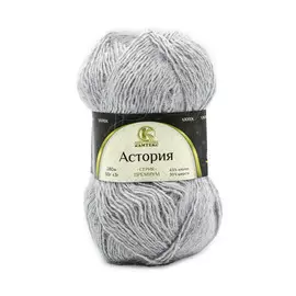 Пряжа Камтекс 'Астория' 50гр. 180м. (65% хлопок, 35% шерсть) (008 серебристый)