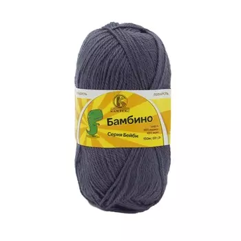 Пряжа Камтекс 'Бамбино' 50гр. 150м. (35% шерсть меринос, 65% акрил) (169 серый)