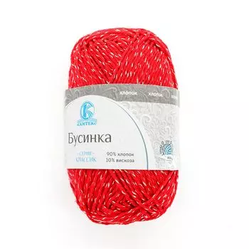 Пряжа Камтекс 'Бусинка' 50гр. 110м. (90% хлопок, 10% вискоза) (046 красный)
