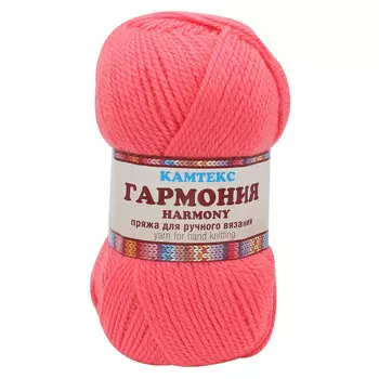 Пряжа Камтекс 'Гармония' 100гр. 245м. (50%шерсть,50%акрил) (116 коралл неон)