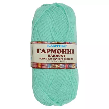 Пряжа Камтекс 'Гармония' 100гр. 245м. (50%шерсть,50%акрил) (023 светлая бирюза)