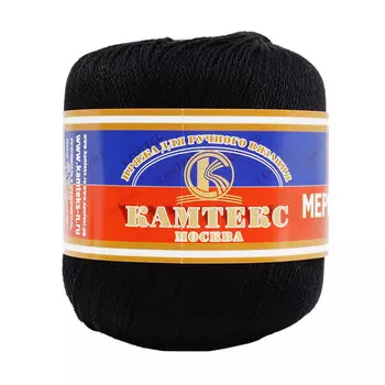 Пряжа Камтекс 'Хлопок мерсеризованный' (100%хлопок) (003 черный)