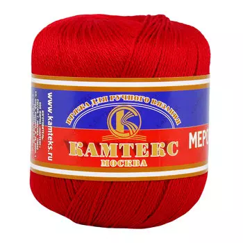 Пряжа Камтекс 'Хлопок мерсеризованный' (100%хлопок) (046 красный)