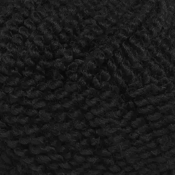 Пряжа Камтекс 'Каракуль стрейч' (44%имп. шерсть, 44%акрил, 10%х/б, 2%лайкра) (003 черный)