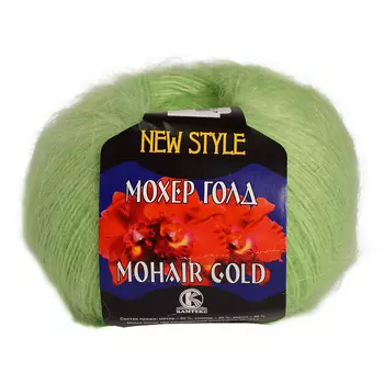 Пряжа Камтекс 'Мохер голд' 50гр. 250м. (60% мохер, 20% хлопок, 20% акрил) (026 салат)