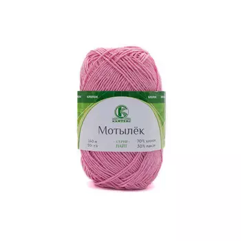 Пряжа Камтекс 'Мотылек' 50гр. 140м. (70% хлопок, 30% лавсан) (056 розовый)