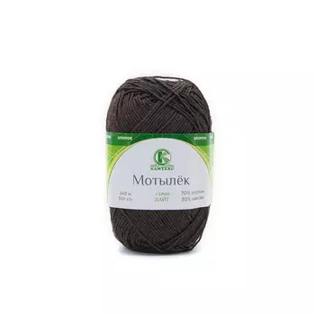 Пряжа Камтекс 'Мотылек' 50гр. 140м. (70% хлопок, 30% лавсан) (063 шоколад)
