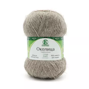Пряжа Камтекс 'Околица' 100гр. 250м (шерсть 90%, акрил 10%) (007 лен)