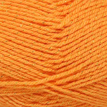 Пряжа Камтекс 'Праздничная с люрексом' 50гр.160м. (48% кашмилон (ПАН), 48% акрил, 4% метанит) (035 оранж.)