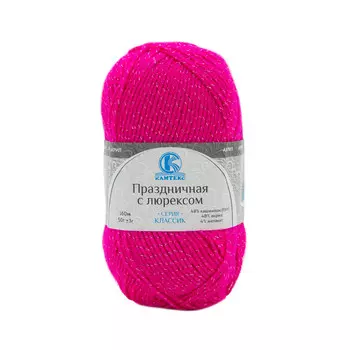 Пряжа Камтекс 'Праздничная с люрексом' 50гр.160м. (48% кашмилон (ПАН), 48% акрил, 4% метанит) (224 неон)