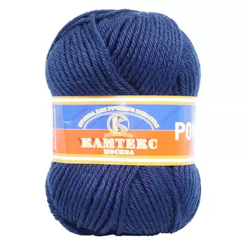 Пряжа Камтекс 'Романс' (50%шерсть, 50%акрил) (173 синий)