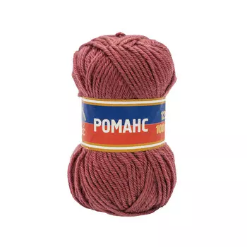 Пряжа Камтекс 'Романс' (50%шерсть, 50%акрил) (088 брусника)