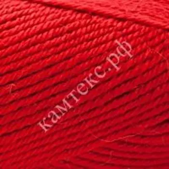 Пряжа Камтекс 'Романс' (50%шерсть, 50%акрил) (046 красный)