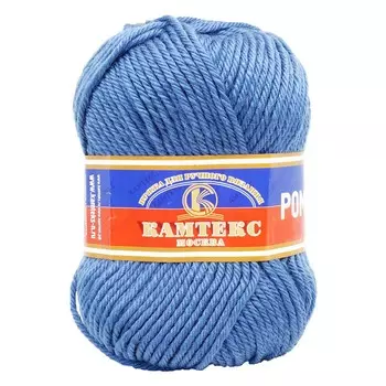 Пряжа Камтекс 'Романс' (50%шерсть, 50%акрил) (022 джинса)