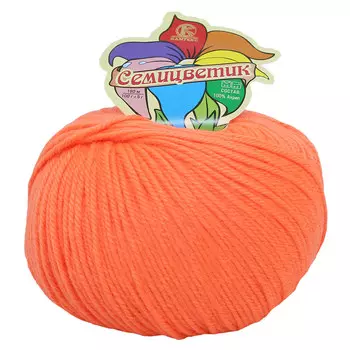Пряжа Камтекс 'Семицветик' 100гр. 180м. (100% акрил) (068 апельсиновый)