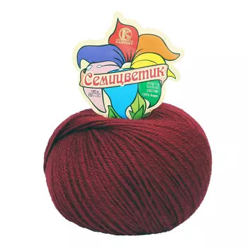 Пряжа Камтекс 'Семицветик' 100гр. 180м. (100% акрил) (091 вишня)