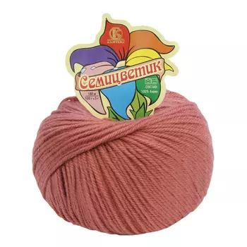 Пряжа Камтекс 'Семицветик' 100гр. 180м. (100% акрил) (088 брусника)