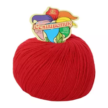 Пряжа Камтекс 'Семицветик' 100гр. 180м. (100% акрил) (046 красный)