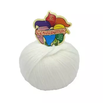 Пряжа Камтекс 'Семицветик' 100гр. 180м. (100% акрил) (002 отбелка)