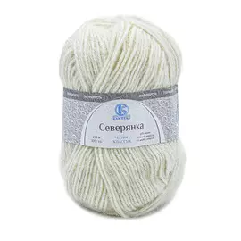 Пряжа Камтекс 'Северянка' 100гр. 150м. (30% шерсть, 5% верблюжья шерсть, 65% акрил) (205 белый)