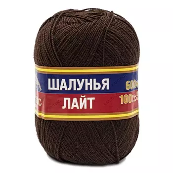 Пряжа Камтекс 'Шалунья лайт' (55%шерсть, 45%акрил) (121 коричневый)