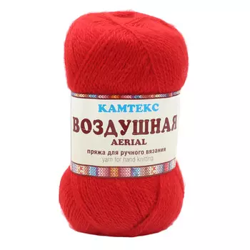 Пряжа Камтекс 'Воздушная' 100гр. 370м (меринос 25%, шерсть 25% акрил 50%) (046 красный)