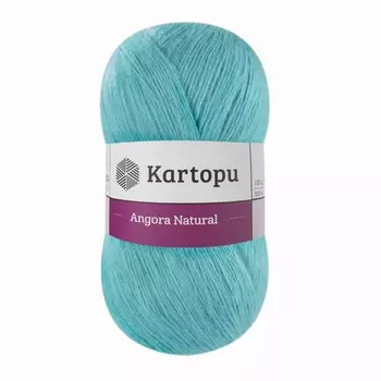 Пряжа KARTOPU 'Angora Natural' 100г 530м (10% шерсть, 10% мохер, 80% акрил) (К1512 бирюза)