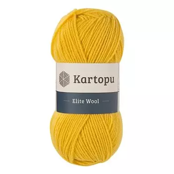 Пряжа KARTOPU 'Elite wool' 100г 220м (49% шерсть, 51% акрил) (К1321 желтый)