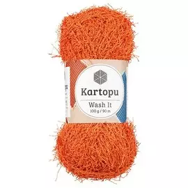 Пряжа KARTOPU 'WASH IT' 100г 90м (100% полиэстер) (K211 оранжевый)