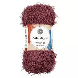 Пряжа KARTOPU 'WASH IT' 100г 90м (100% полиэстер) (K1723 винный)