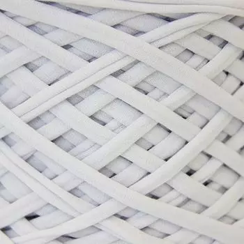 Пряжа 'Лента' 7-9мм, 100м (100% хлопок) (белый)