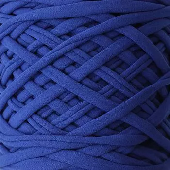 Пряжа 'Лента' 7-9мм, 100м (100% хлопок) (синий)