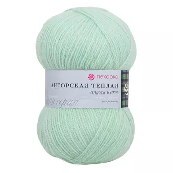 Пряжа Пехорка 'Ангорская тёплая' 100гр. 480м (40% шерсть, 60% акрил) (411 мята)