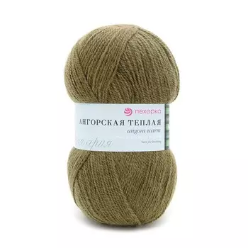 Пряжа Пехорка 'Ангорская тёплая' 100гр. 480м (40% шерсть, 60% акрил) (478-Защитный)
