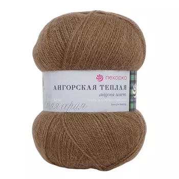 Пряжа Пехорка 'Ангорская тёплая' 100гр. 480м (40% шерсть, 60% акрил) (701-Какао)