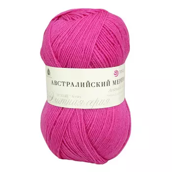 Пряжа Пехорка 'Австралийский меринос' (95% мериносовая шерсть, 5% акрил) (470 яркий амарант)