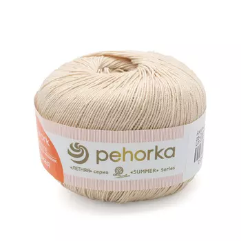 Пряжа Пехорка 'Ажурная' (100%мерсеризованный хлопок) (03-Светлобежевый)