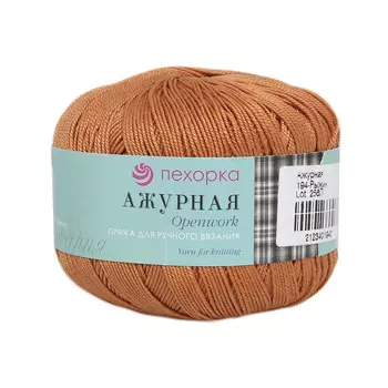 Пряжа Пехорка 'Ажурная' (100%мерсеризованный хлопок) (194-Рыжик)