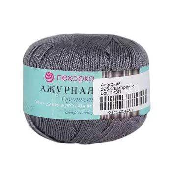 Пряжа Пехорка 'Ажурная' (100%мерсеризованный хлопок) (393 св.маренго)