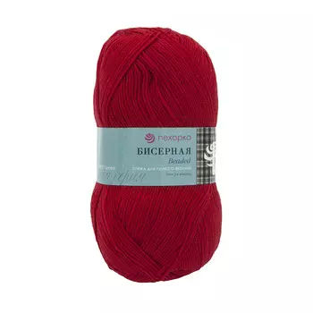 Пряжа Пехорка 'Бисерная' 100гр., 450м. (100% высокообъёмный акрил) (06-Красный)
