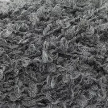 Пряжа Пехорка 'Буклированная' 200 гр., 220 м., упак./5 шт. (30% мохер, 20% шерсть, 50% акрил высокообъемный) (96-Серый меланж)