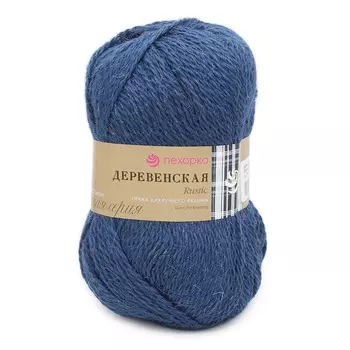 Пряжа Пехорка 'Деревенская' (100%шерсть) (255-Джинсовый)