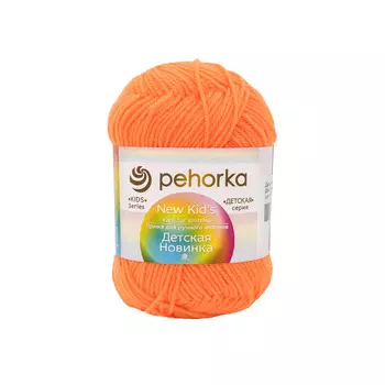 Пряжа Пехорка 'Детская новинка' 50 гр. 200 м. (100%акрил) (284 оранжевый)