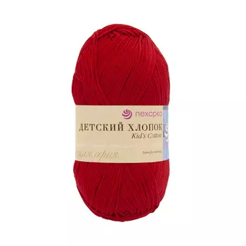 Пряжа Пехорка 'Детский хлопок' (100%мерс. хлопок) (06-Красный)