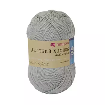 Пряжа Пехорка 'Детский хлопок' (100%мерс. хлопок) (08-Св.Серый)