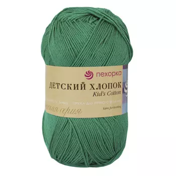 Пряжа Пехорка 'Детский хлопок' (100%мерс. хлопок) (335 изумруд)