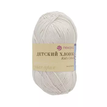 Пряжа Пехорка 'Детский хлопок' (100%мерс. хлопок) (166-Суровый)
