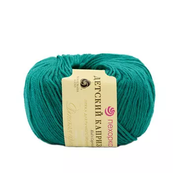 Пряжа Пехорка 'Детский каприз' (50%мериносовая шерсть, 50%фибра) (335 изумруд)