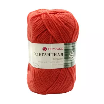 Пряжа Пехорка 'Элегантная' (100%мериносовая шерсть) (343-Св.рябина)